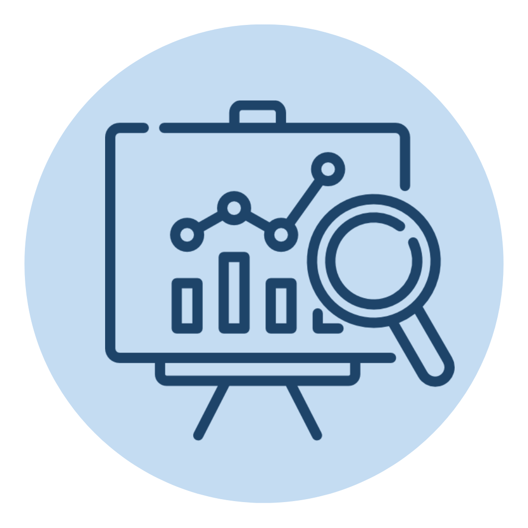 Illustratie van schema met vergrootglas op